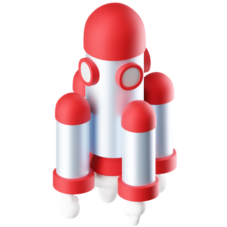 Free Rocket 3D Icon download in PNG, OBJ or Blend format