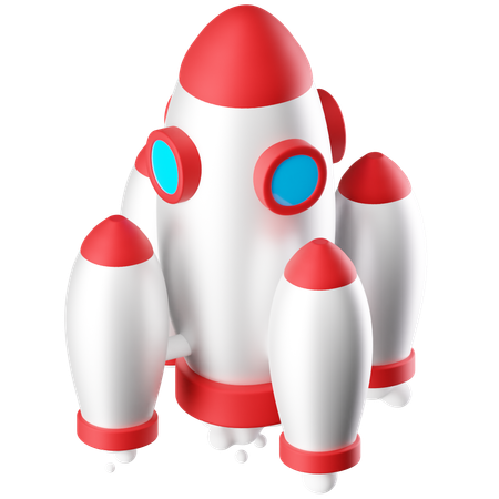 Free Rocket 3D Icon download in PNG, OBJ or Blend format