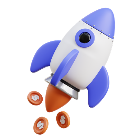 Free Rocket  3D Icon