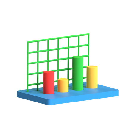 Free Round Bar Chart  3D Icon