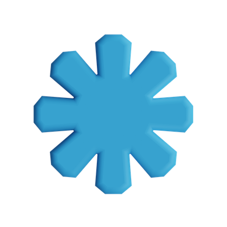 Free Round edged octagram  3D Icon