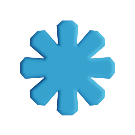 Free Round edged octagram  3D Icon