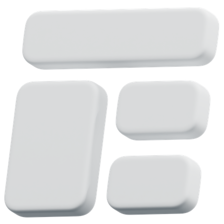 Free Rounded Grid Blocks  3D Icon