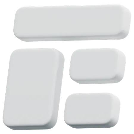 Free Rounded Grid Blocks  3D Icon