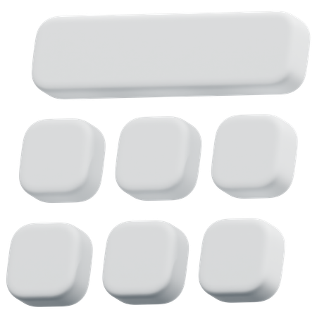Free Rounded Tile Grid  3D Icon