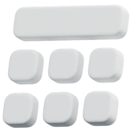 Free Rounded Tile Grid  3D Icon