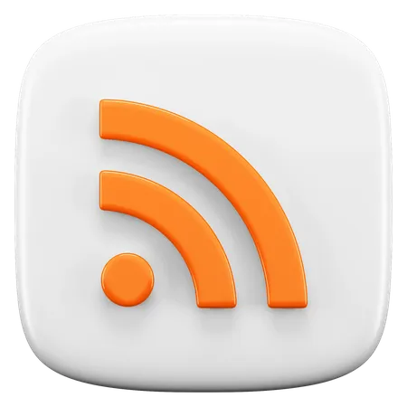 Free Simplified Design Of The RSS Logo 3D Icon