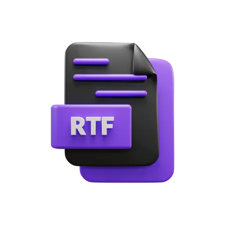 Free Rtf File  3D Icon