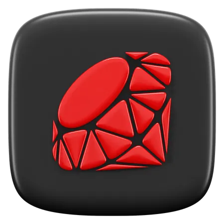 Free Icon Of Ruby A High Level Interpreted Programming Language Focused On Simplicity And Productivity 3D Icon