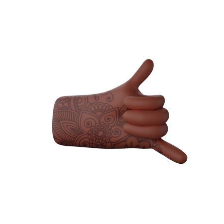 Free Ruf mich an Geste mit der Hand  3D Illustration