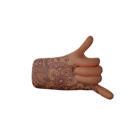 Free Ruf mich an, Zeichen mit der Hand  3D Illustration