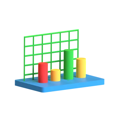 Free Rundes Balkendiagramm  3D Icon