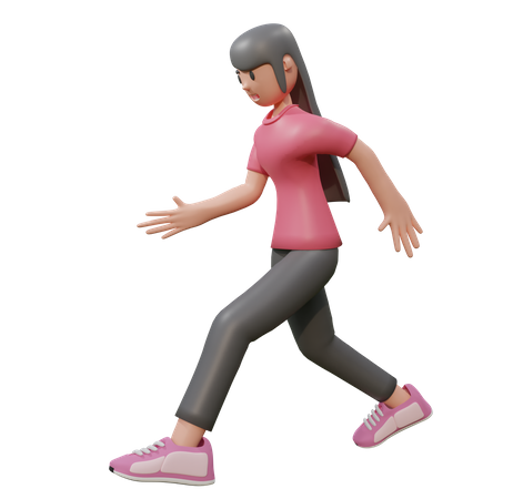 Free Running man  3D Illustration