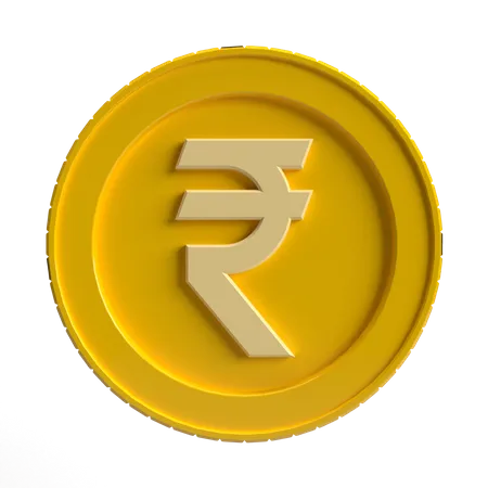 Free World Currency Indian Rupee Coin 3D Icon