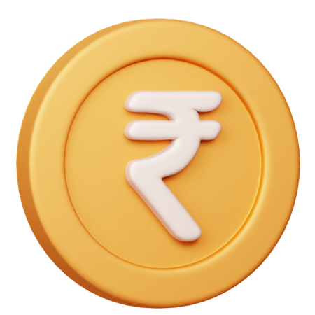 Free Rúpia Indiana INR  3D Icon
