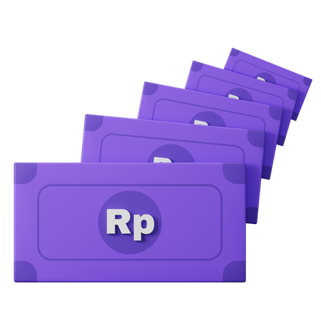 Free Rupiah Bargeld  3D Icon