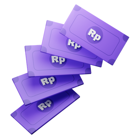 Free Rupiah Bargeld  3D Icon