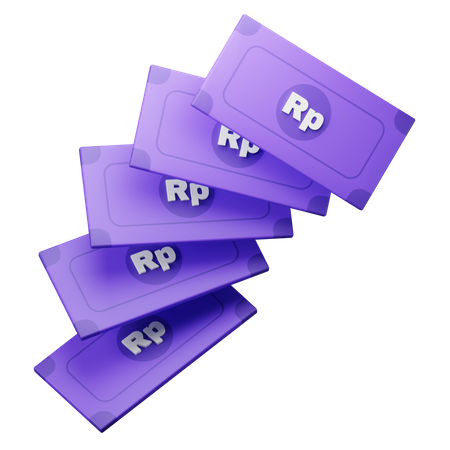 Free Rupiah cash Money  3D Icon