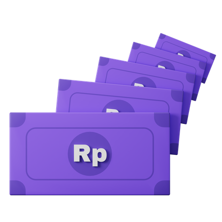 Free Rupiah cash Money  3D Icon