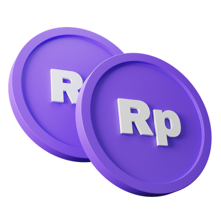 Free Rupiah Coin  3D Icon