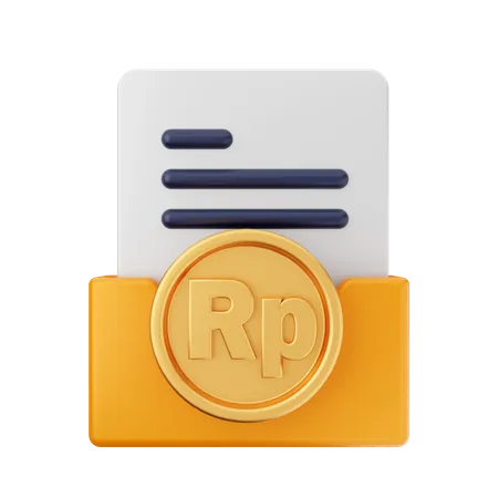 Free Rupiah Folder  3D Icon