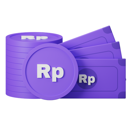 Free Rupiah Money coin  3D Icon
