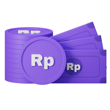 Free Rupiah Money coin  3D Icon