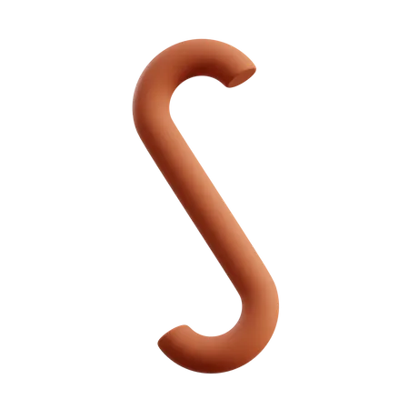 Free S pipe shape  3D Illustration