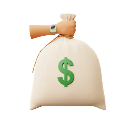 Free Saco de dinheiro  3D Illustration