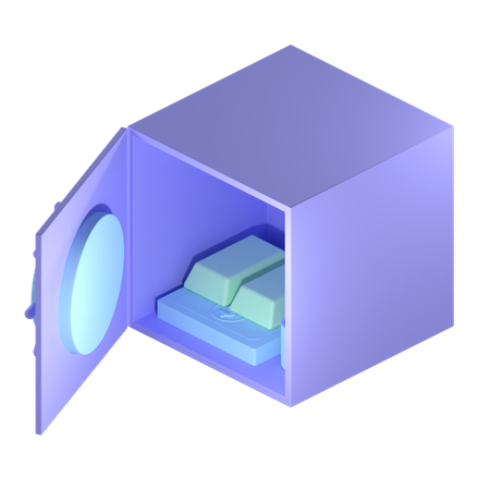 Free Safe Box  3D Icon