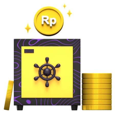 Free Salvar caixa de depósito com rupia  3D Icon