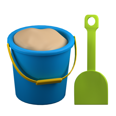 Free Sand Bucket  3D Illustration