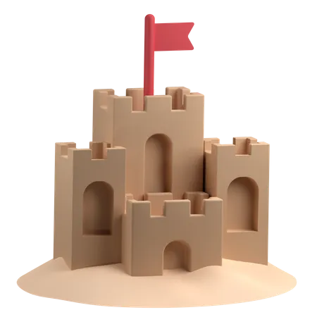 Free Sandcastle  3D Illustration