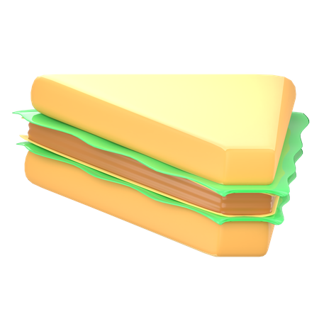 Free Sándwich triangular  3D Icon