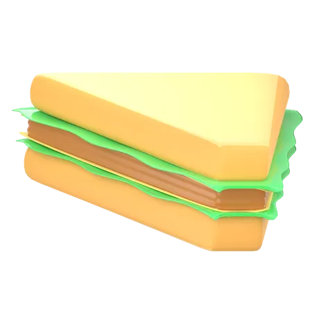 Free Sándwich triangular  3D Icon