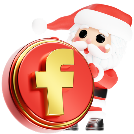 Free Papá Noel Calus con Facebook navideño  3D Icon