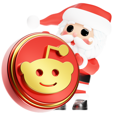 Free Santa Calus con Navidad Reddit  3D Icon