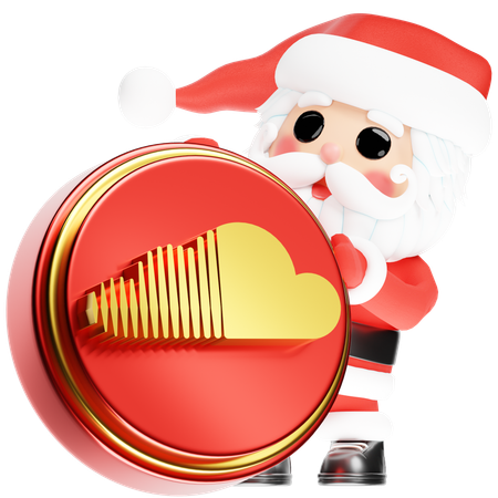 Free Santa Calus con Soundcloud navideño  3D Icon