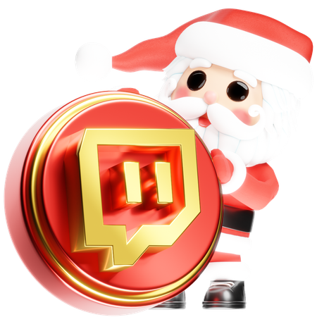 Free Papá Noel Calus con Twitch navideño  3D Icon