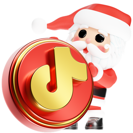 Free Santa Calus con Tiktok navideño  3D Icon