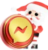 Santa Calus mit Weihnachts-Facebook-Messenger