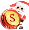 Santa Calus mit Weihnachts-Skype