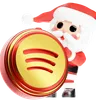 Santa Calus mit Weihnachten Spotify