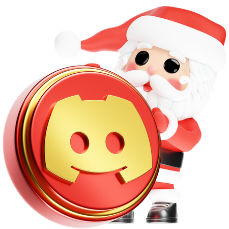 Free Santa Calus mit Weihnachts-Discord  3D Icon