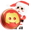 Santa Calus mit Weihnachts-Discord