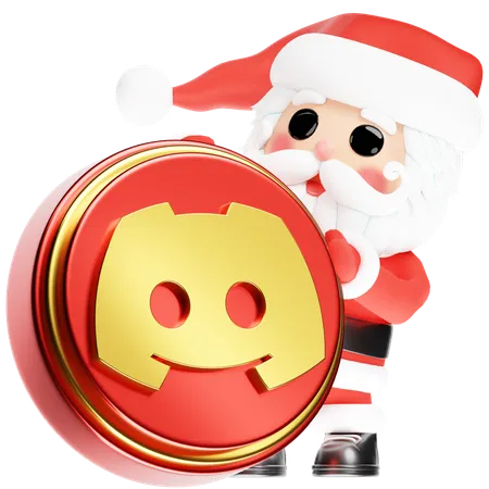 Free Santa Calus with Christmas Discord  3D Icon