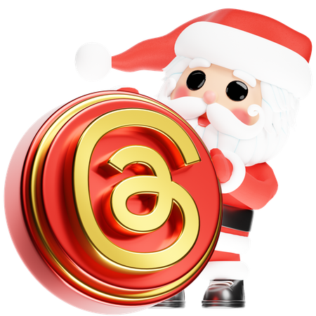 Free Santa Calus with Christmas Threads  3D Icon