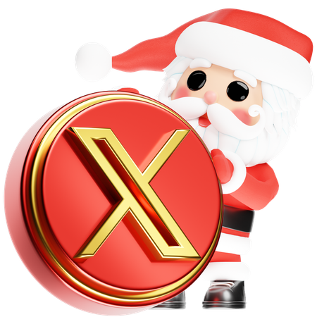 Free クリスマスTwitterのサンタカルス  3D Icon