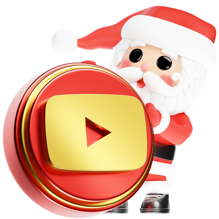 Free Santa Calus with Christmas Youtube 3D Icon