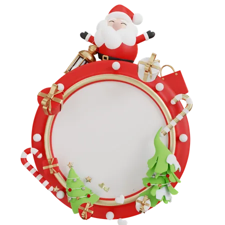 Free Santa claus with label sale  3D Icon